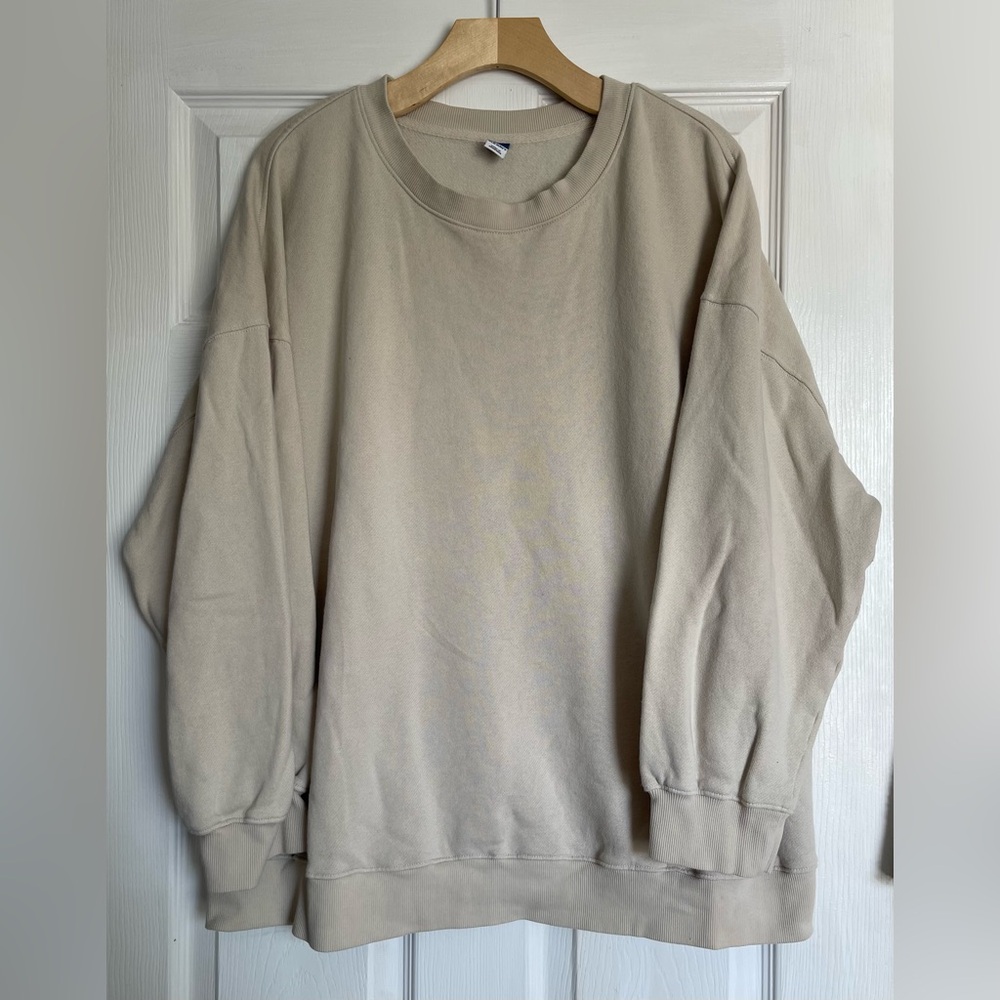 Beige Women’s Crewneck Sweatshirt